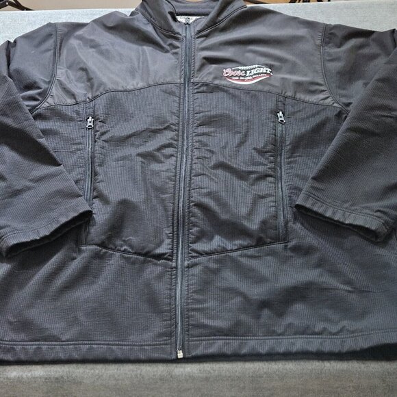 Ironhead Coors Light Silver Bullet Jacket Mens XL Black Fleece Lined Pockes VTG - Picture 11 of 16
